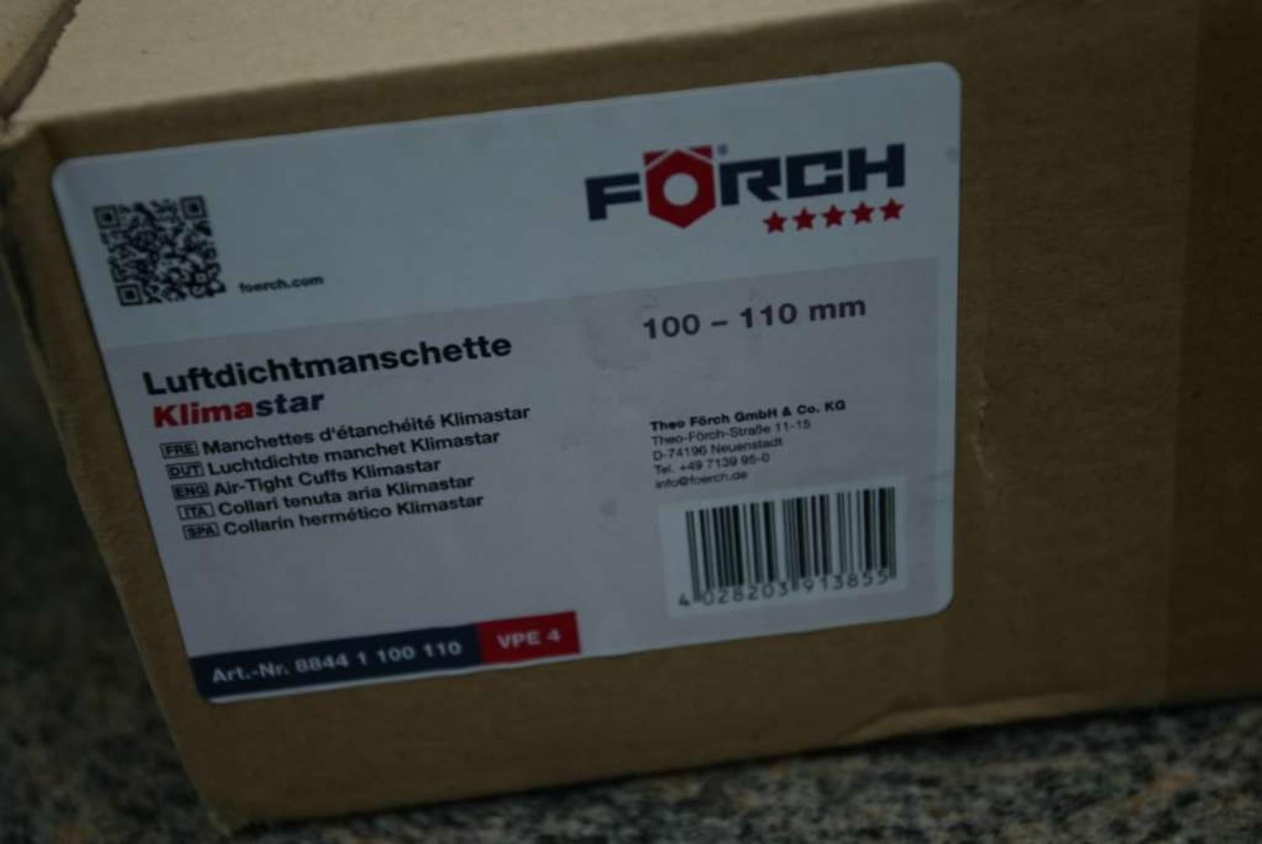 Luftdichtmanschetten von Förch, Würth - versch. Grössen, € 19,- (8130 Frohnleiten)