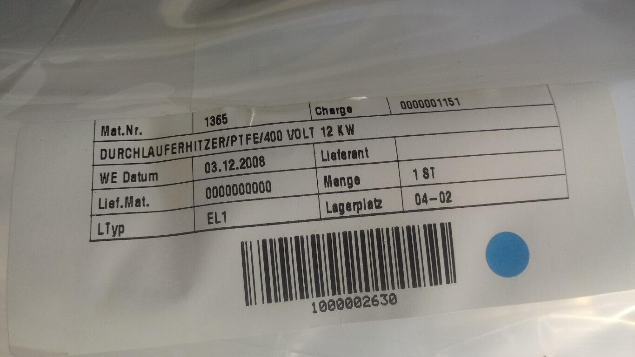 Process Technology TIH12-43UOBRR-UB Chemical Heater Durchlauferhitzer, € 1990,- (8130 Frohnleiten)