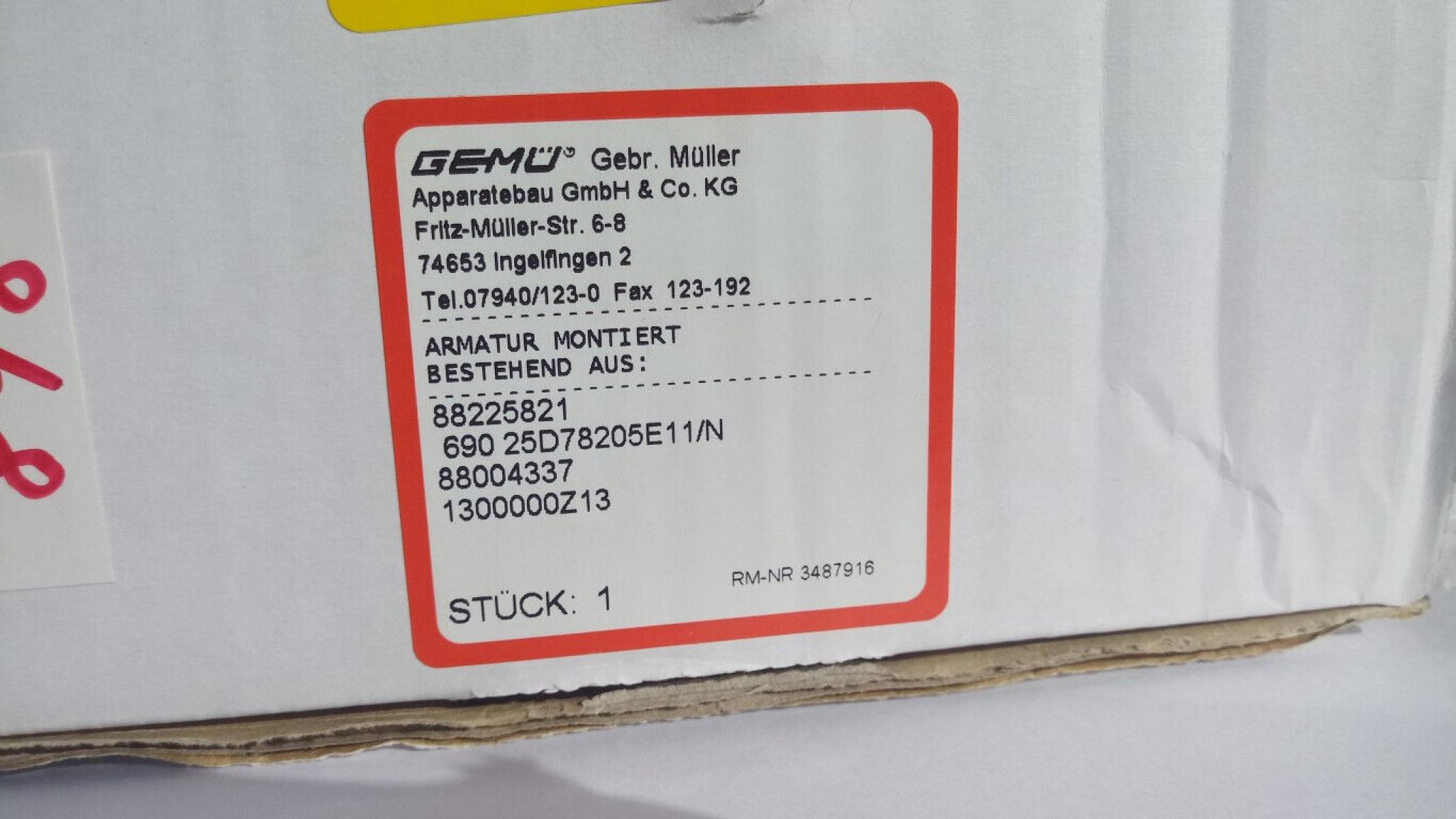 Gemü Membranventil 690 25D78205E11/N diaphragm valve, € 49,- (8130 Frohnleiten)