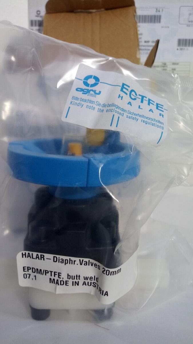 Agru Membranventil diaphragm valve ECTFE Halar 20mm 20x1,9 SDR21 EPDM/PTFE, € 49,- (8130 Frohnleiten)