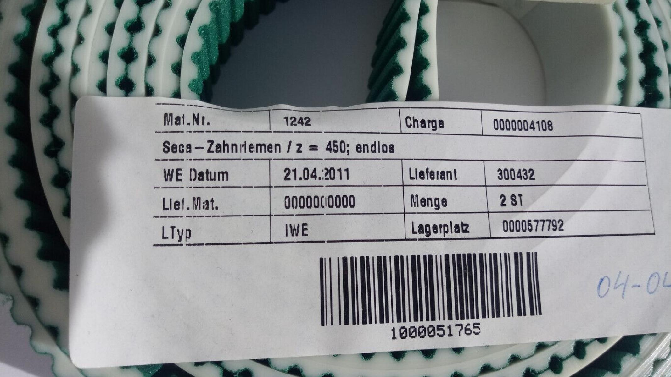 Seca AT5-2250-25 Zahnriemen Timing Belt, € 19,- (8130 Frohnleiten)