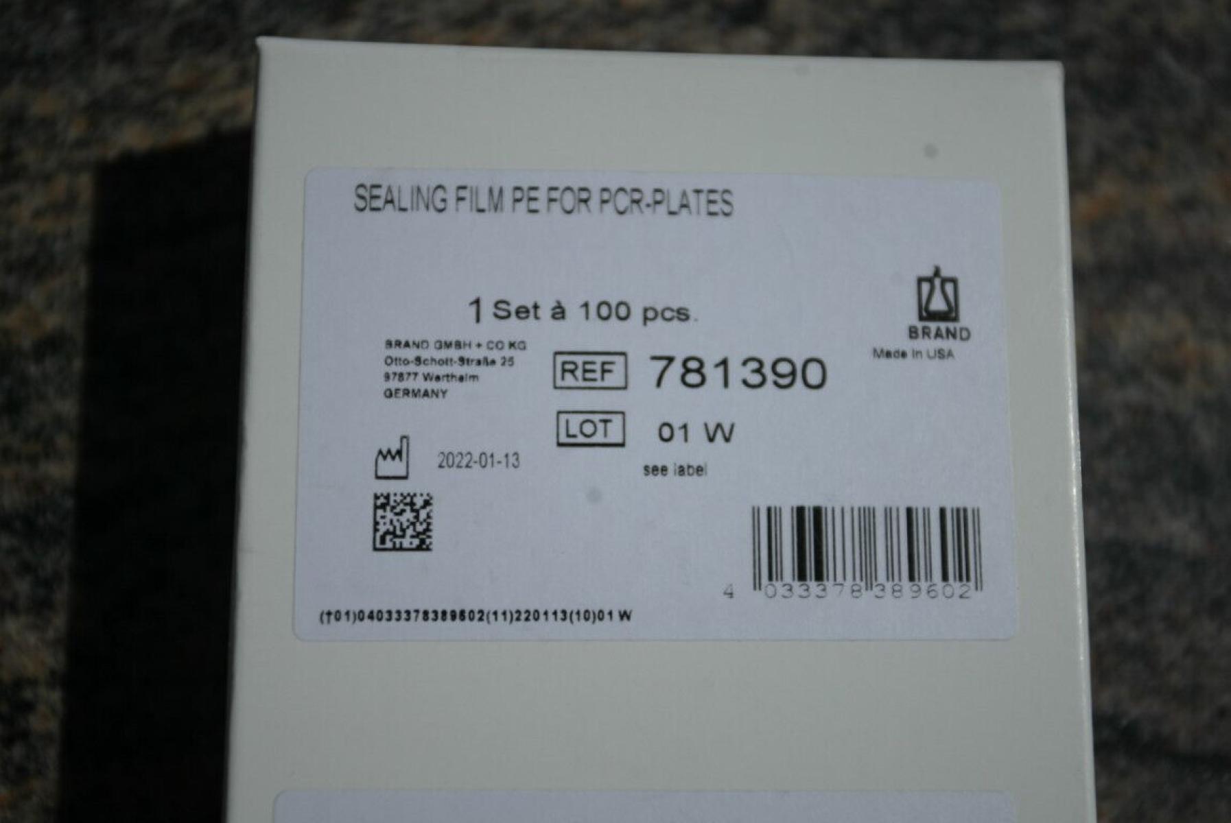 Brand Abdeckfolien, sealing film für Mikroplatten Micro Plates 781390, € 19,- (8130 Frohnleiten)