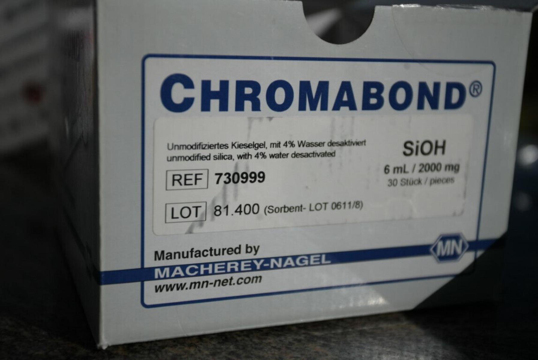 20 x Chromabond SiOH unmodifiziertes Kieselgel 6ml / 2000 mg, € 99,- (8130 Frohnleiten)