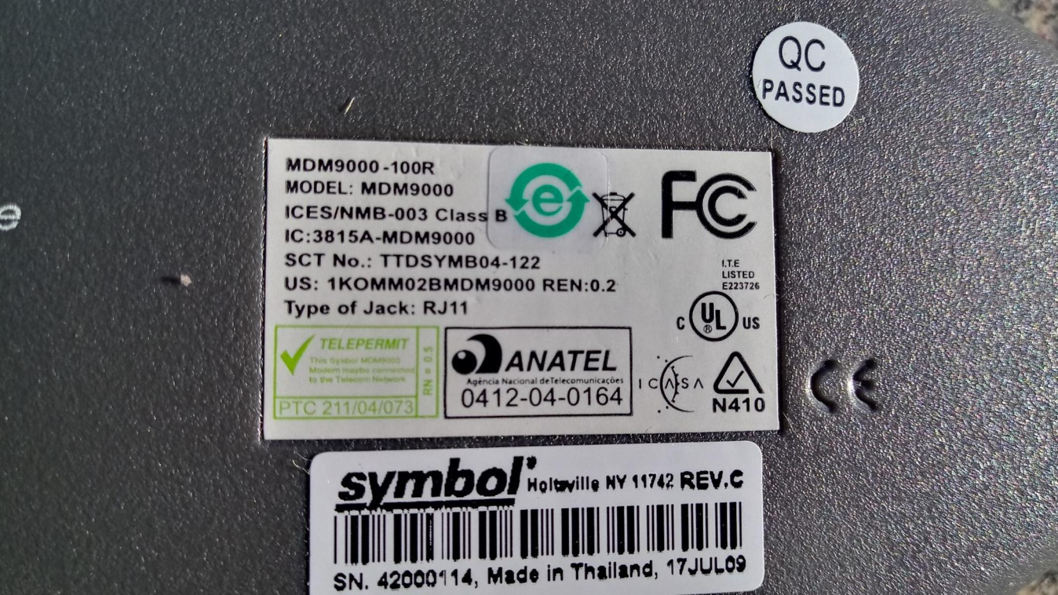 Symbol Motorola Zebra Modem MDM9000-100R, € 9,- (8130 Frohnleiten)