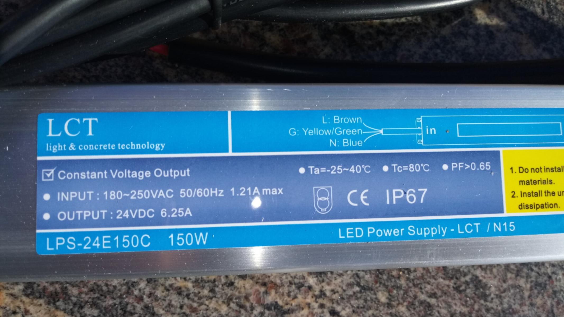 LCT LED Trafo 24V LPS-24E150C 6,25A, € 9,- (8130 Frohnleiten)