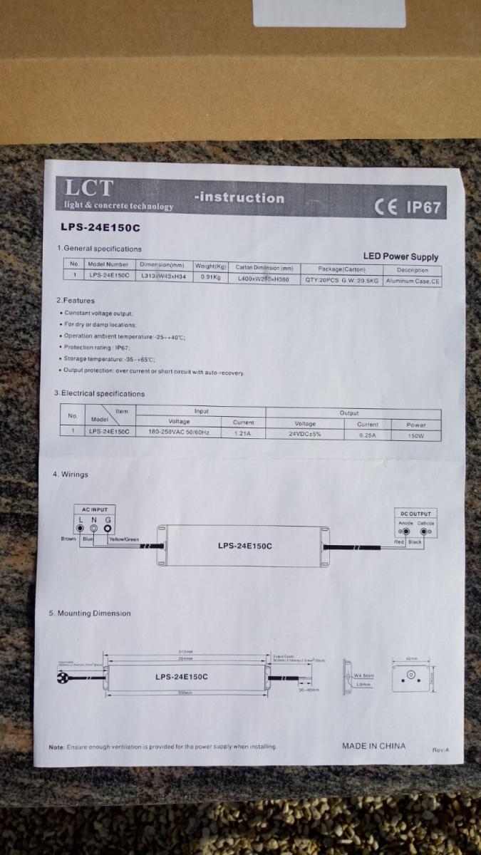 LCT LED Trafo 24V LPS-24E150C 6,25A, € 9,- (8130 Frohnleiten)