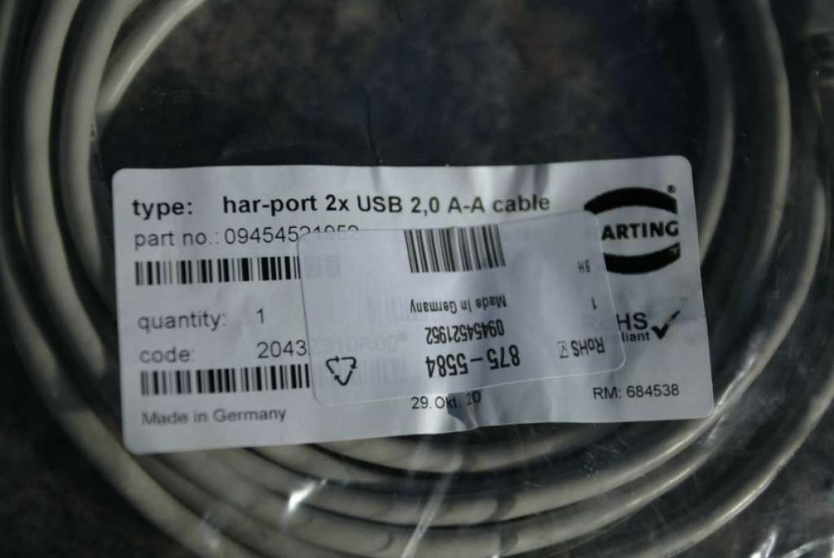 HARTING har-port 2x USB 2,0 A-A Kabel, € 39,- (8130 Frohnleiten)